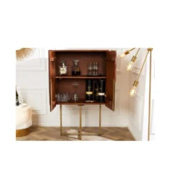 Komoda wysoka NAGOJA 80 cm drewno mango brąz*Invicta Interior - przedsprzedaż Discount