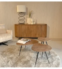 Komoda wysoka NOORK 115 cm w kolorze orzechowym*LF-Design Outlet
