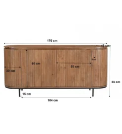Komoda wysoka NOORK 115 cm w kolorze orzechowym*LF-Design Outlet