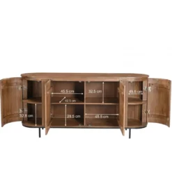 Komoda wysoka NOORK 115 cm w kolorze orzechowym*LF-Design Outlet