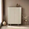 Komoda wysoka PATOU 150 cm jasnobeżowy drewno mango*LF-Design