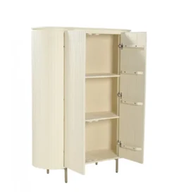 Komoda wysoka PATOU 150 cm jasnobeżowy drewno mango*LF-Design