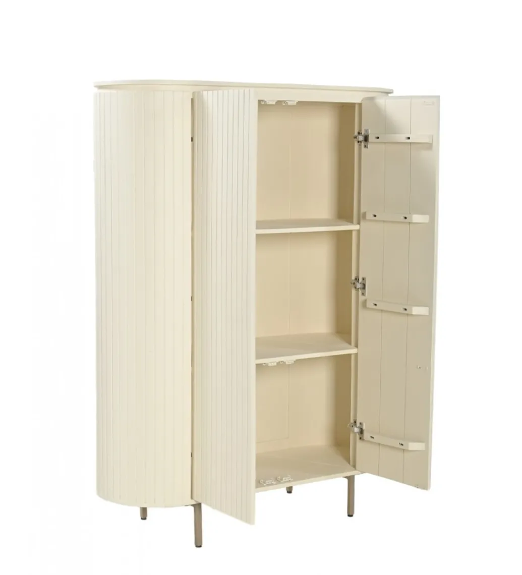 Komoda wysoka PATOU 150 cm jasnobeżowy drewno mango*LF-Design