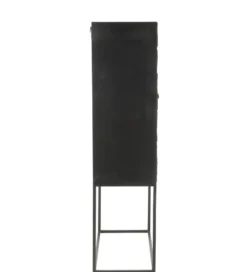 Komoda wysoka Shanil 90 cm drewno czarna*J-Line Hot