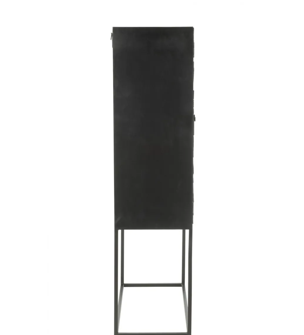 Komoda wysoka Shanil 90 cm drewno czarna*J-Line Hot