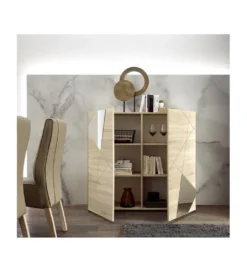Komoda wysoka VITTORIA 121 cm w kolorze dąb sonoma*MCA Linia Włoska Outlet