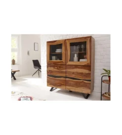 Komoda wysoka ZAMBEZI Amazonas 140 cm drewno sheesham*Invicta Interior - przedsprzedaż Outlet