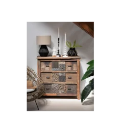 Komoda ZUWENA 100 cm brązowa*J-Line