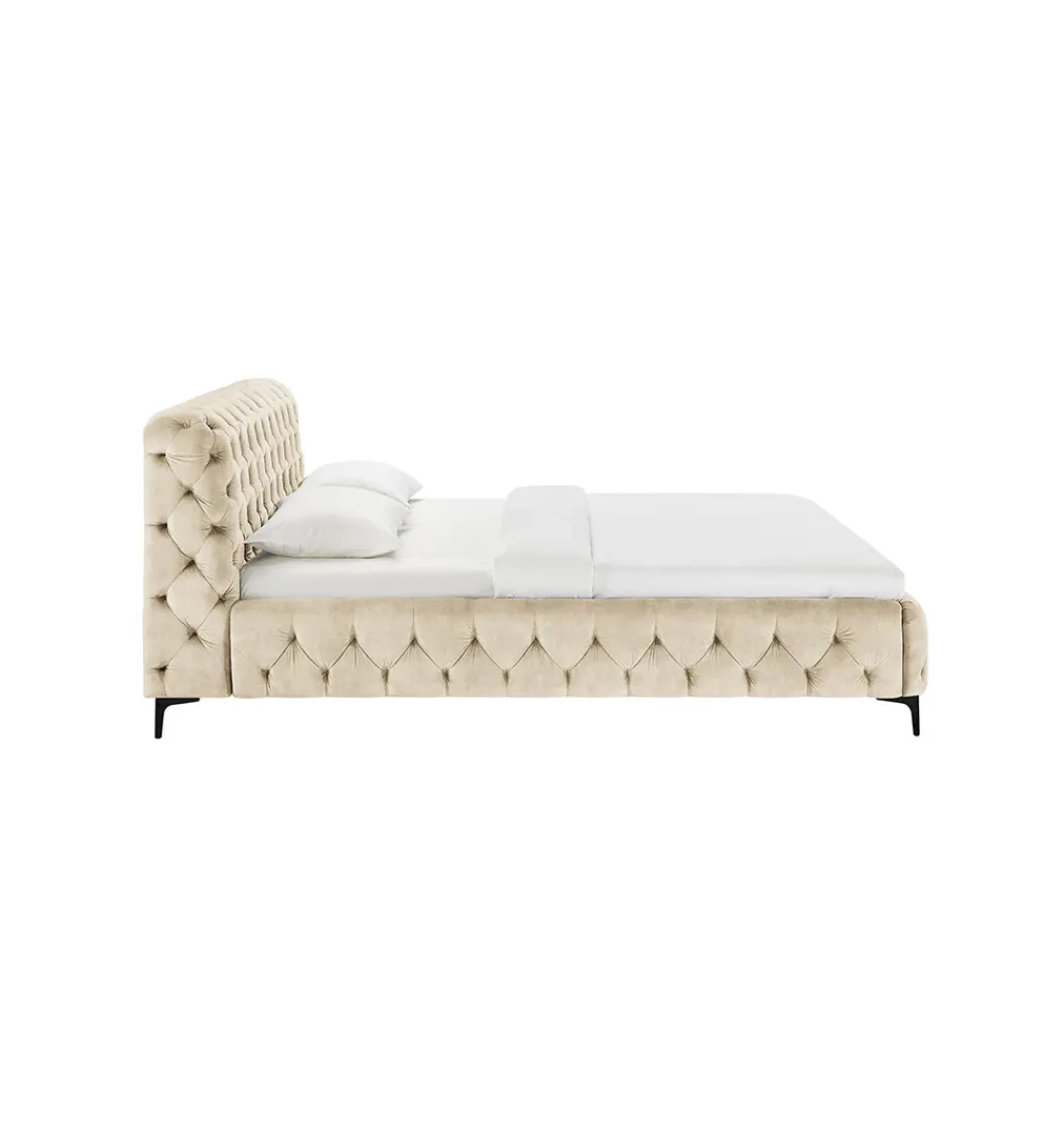 Łóżko MODERN BAROCK 180 x 200 cm welwet champagne*Invicta Interior - przedsprzedaż Sale