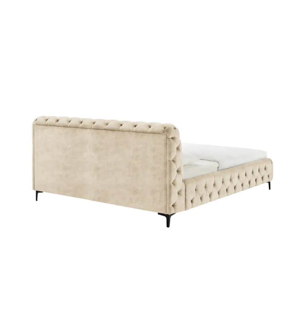 Łóżko MODERN BAROCK 180 x 200 cm welwet champagne*Invicta Interior - przedsprzedaż Sale