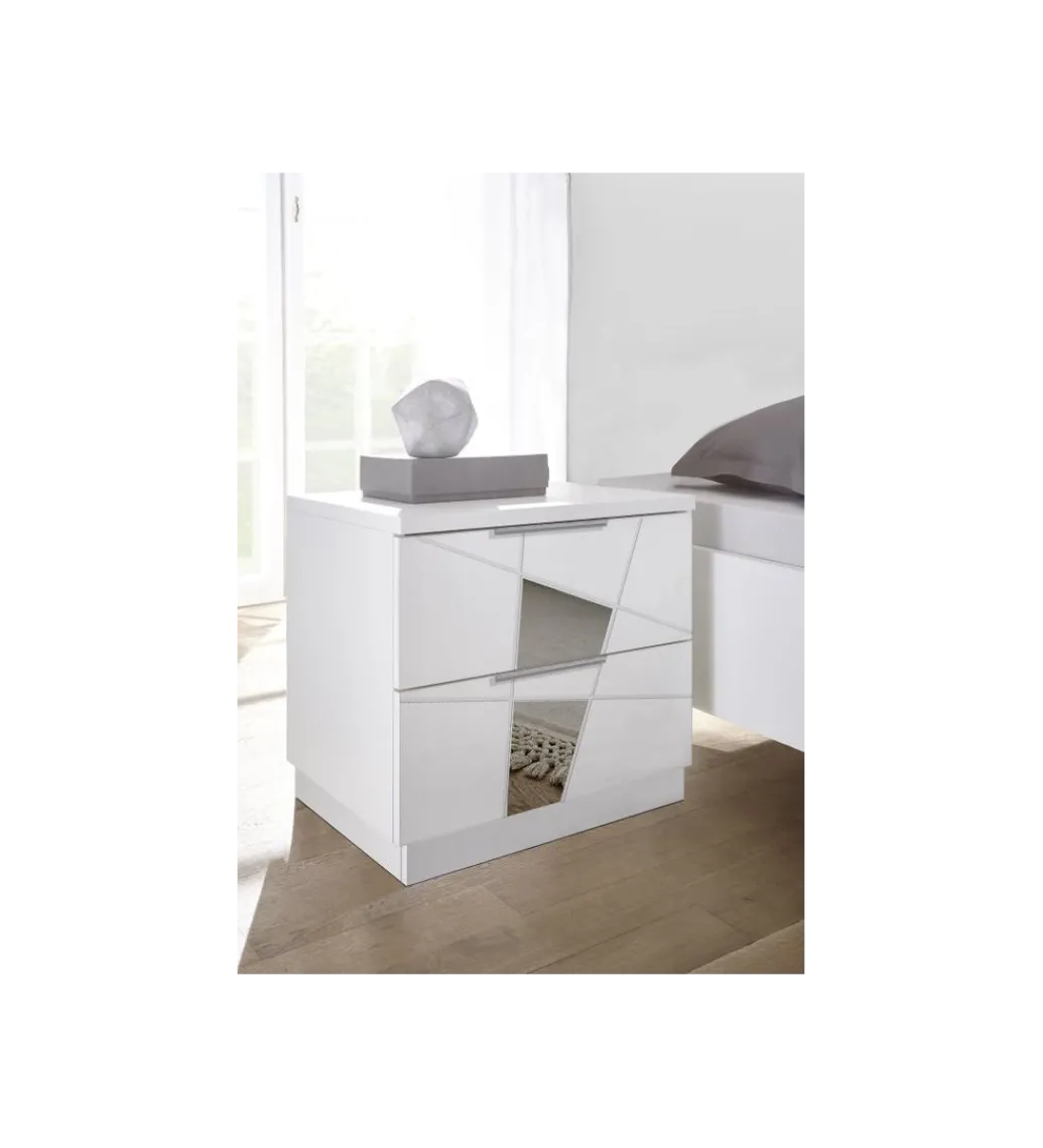 Komplet 2 szt szafek nocnych VITTORIA 51 cm białe*MCA Linia Włoska Hot