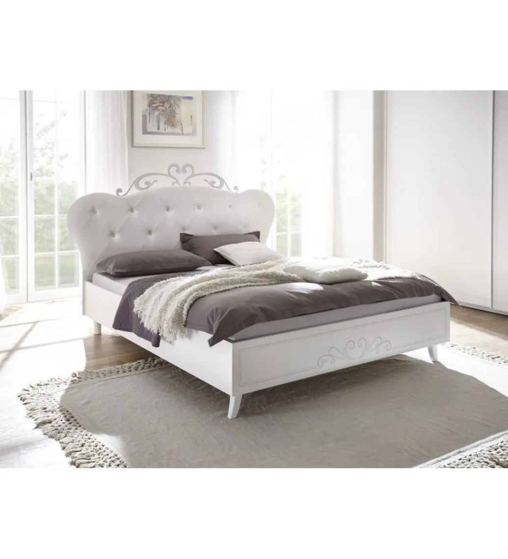 Łóżko NIVEA 160 Cm x 200 Cm białe*MCA Linia Włoska Outlet