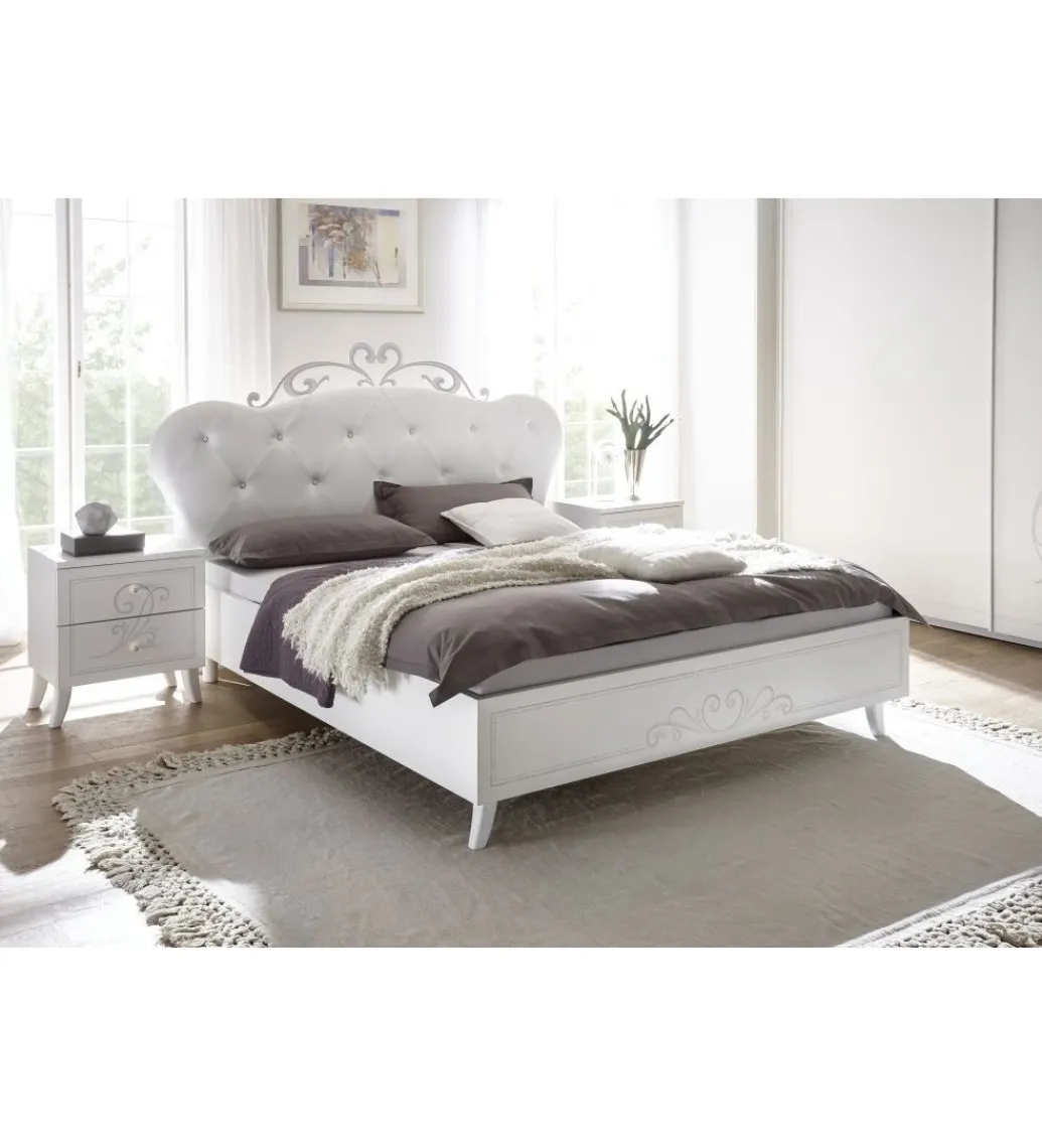 Łóżko NIVEA 160 Cm x 200 Cm białe*MCA Linia Włoska Outlet