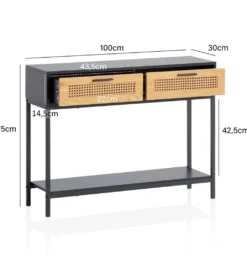 Konsola Ambert 100 cm czarna*WOHNLING, GERMANY Discount