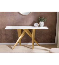 Konsola ART LIVING 140 cm blat z białego marmuru*Invicta Interior Sale