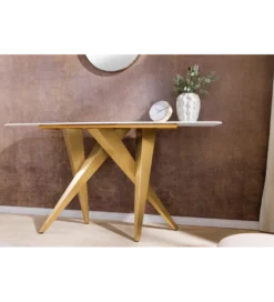 Konsola ART LIVING 140 cm blat z białego marmuru*Invicta Interior Sale