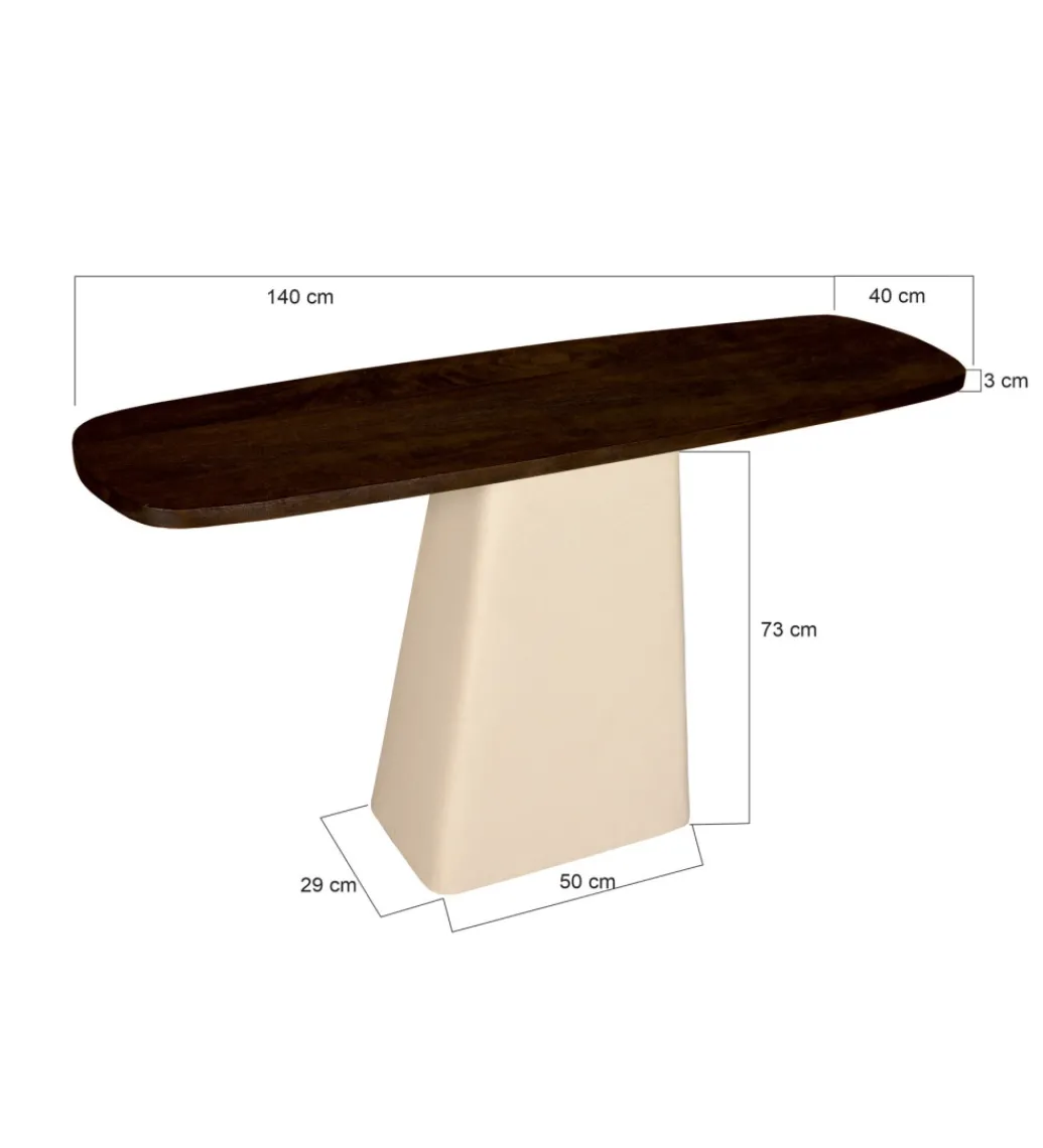 Konsola BRIX MARRON 140 cm drewno mango*LF-Design Online