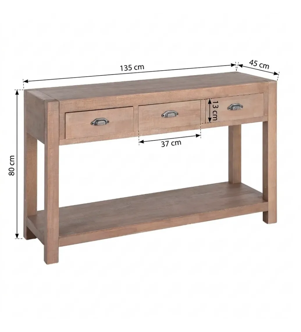 Konsola COTTAGE 135 cm drewno sosny*Zona-Design Hot