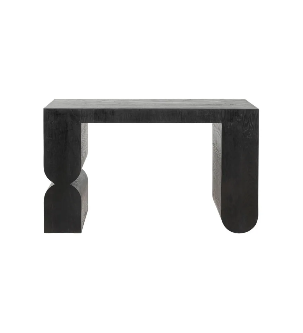 Konsola Curve 120 cm w optyce jesionu czarna*KARE Best