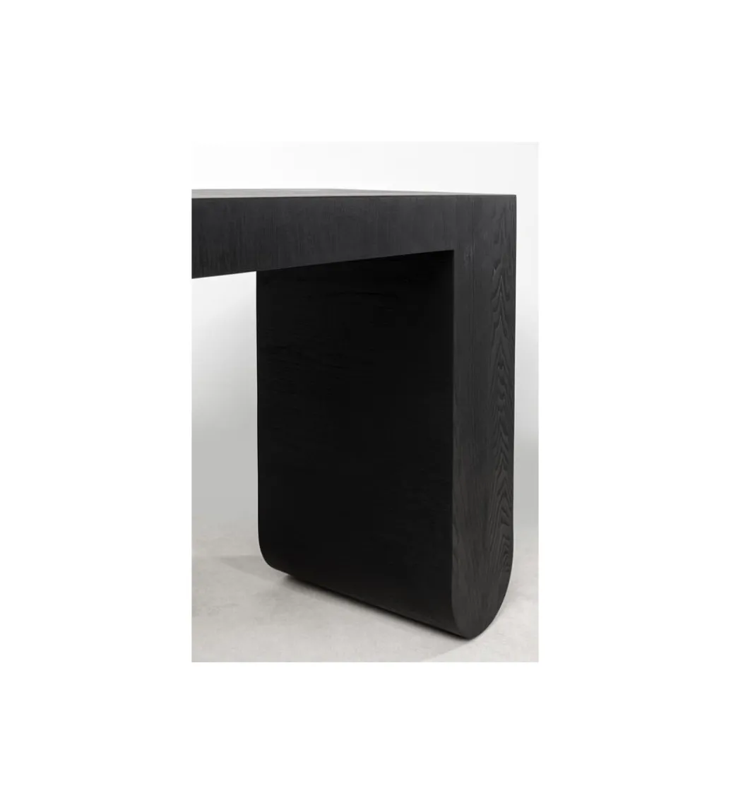 Konsola Curve 120 cm w optyce jesionu czarna*KARE Best
