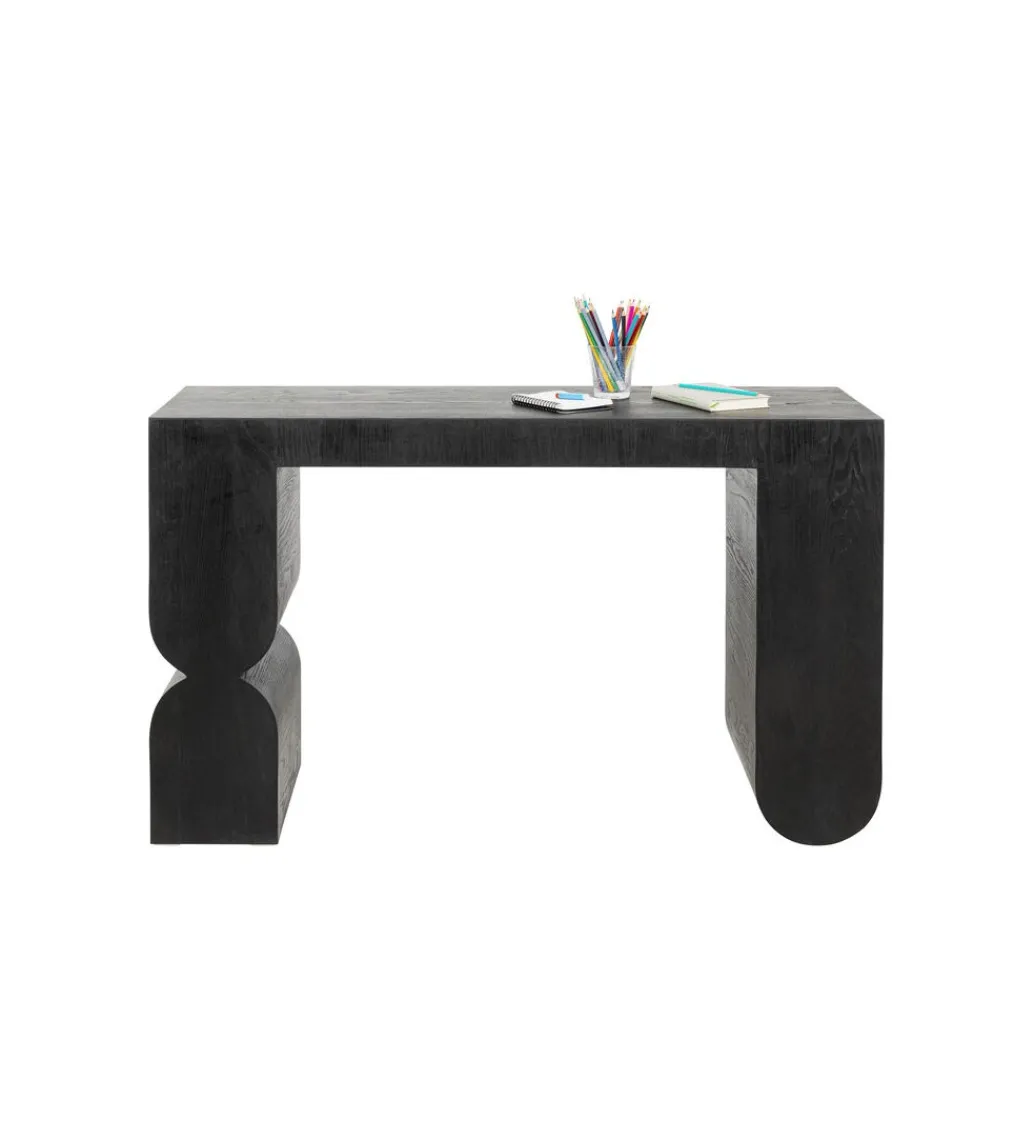 Konsola Curve 120 cm w optyce jesionu czarna*KARE Best
