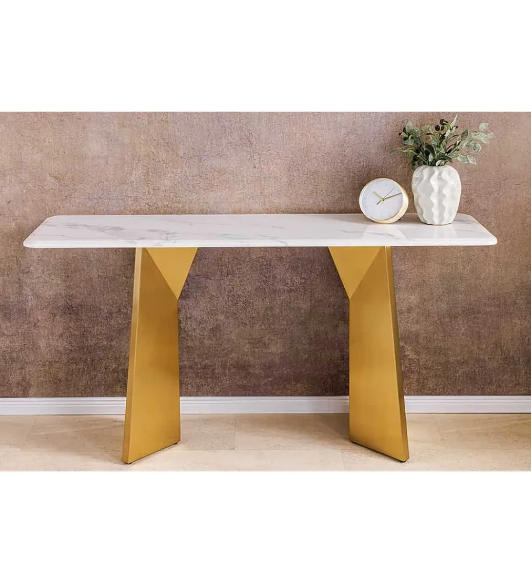 Konsola EXTRAVAGANCIA 140 cm blat z białego marmuru*Invicta Interior - przedsprzedaż