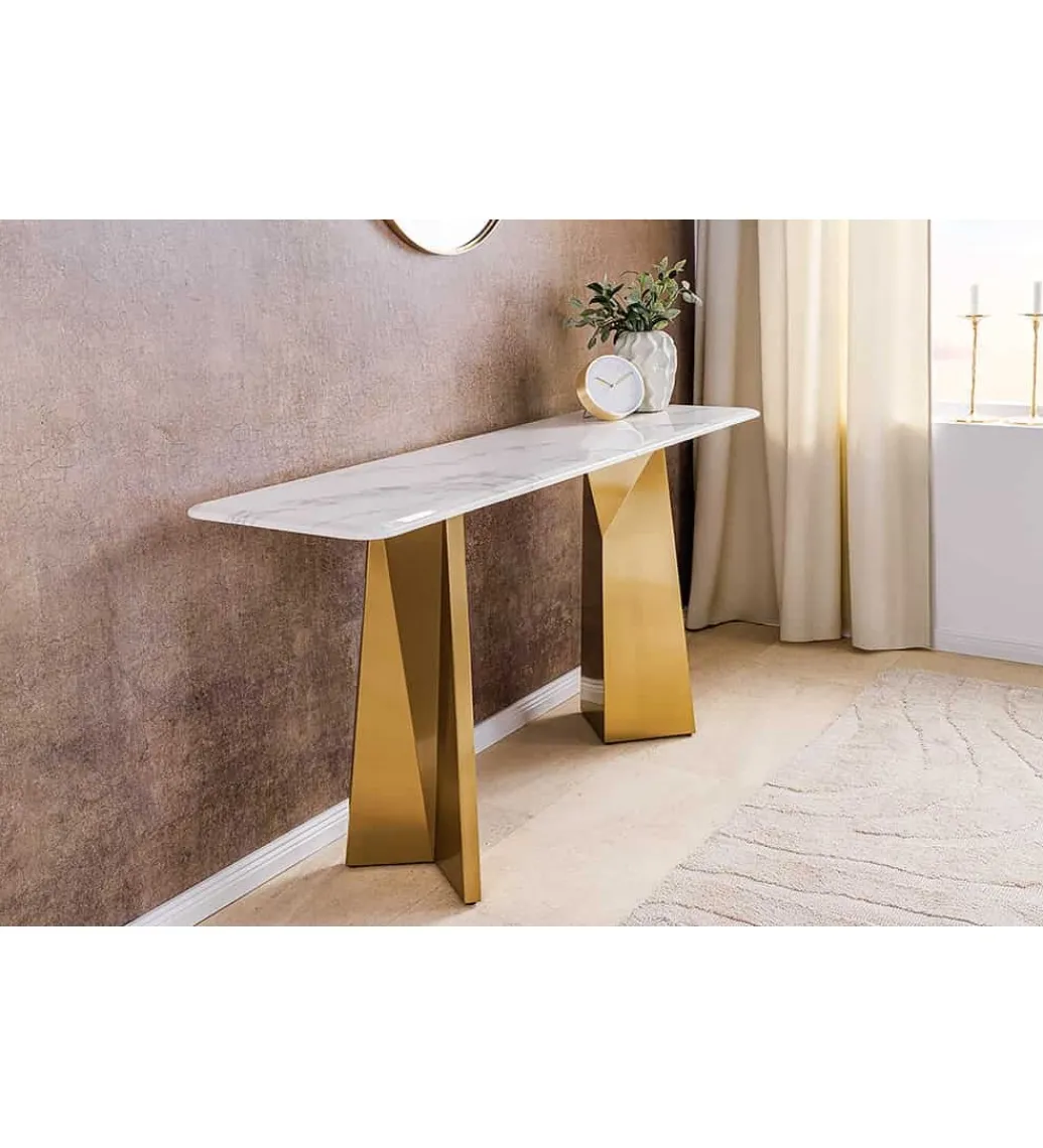 Konsola EXTRAVAGANCIA 140 cm blat z białego marmuru*Invicta Interior - przedsprzedaż