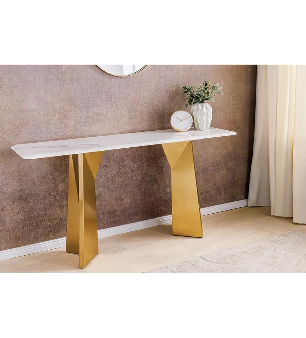 Konsola EXTRAVAGANCIA 140 cm blat z białego marmuru*Invicta Interior - przedsprzedaż