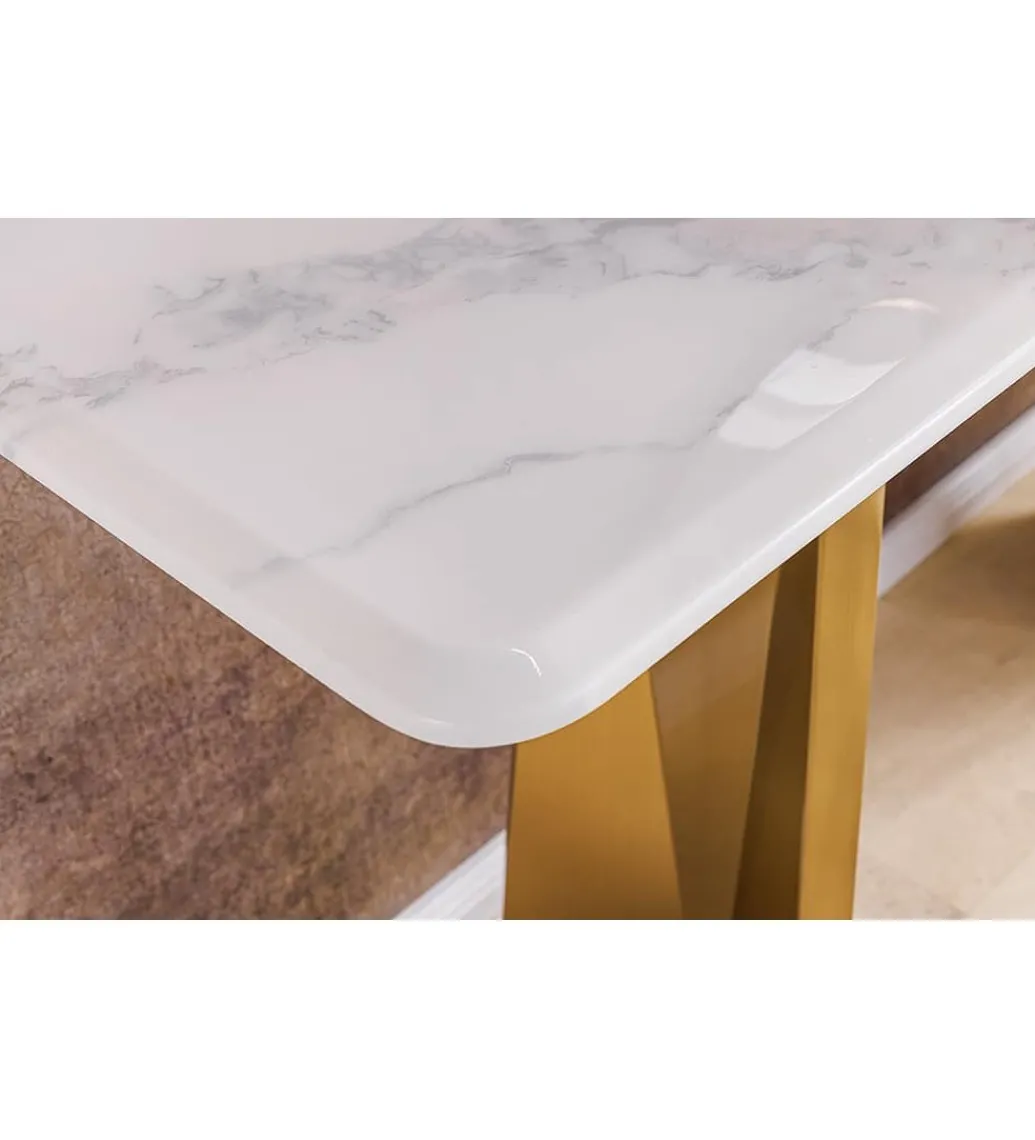 Konsola EXTRAVAGANCIA 140 cm blat z białego marmuru*Invicta Interior - przedsprzedaż