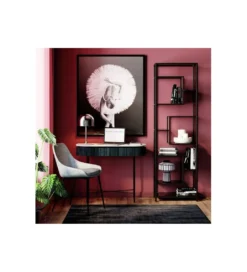 Konsola Glenn 100 cm z jasnym marmurowym blatem*KARE Outlet