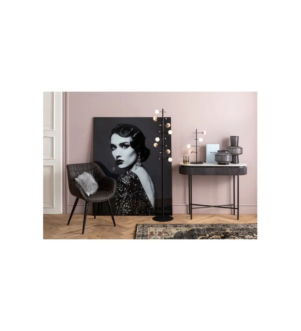 Konsola Glenn 100 cm z jasnym marmurowym blatem*KARE Outlet