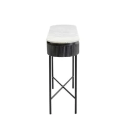 Konsola Glenn 100 cm z jasnym marmurowym blatem*KARE Outlet