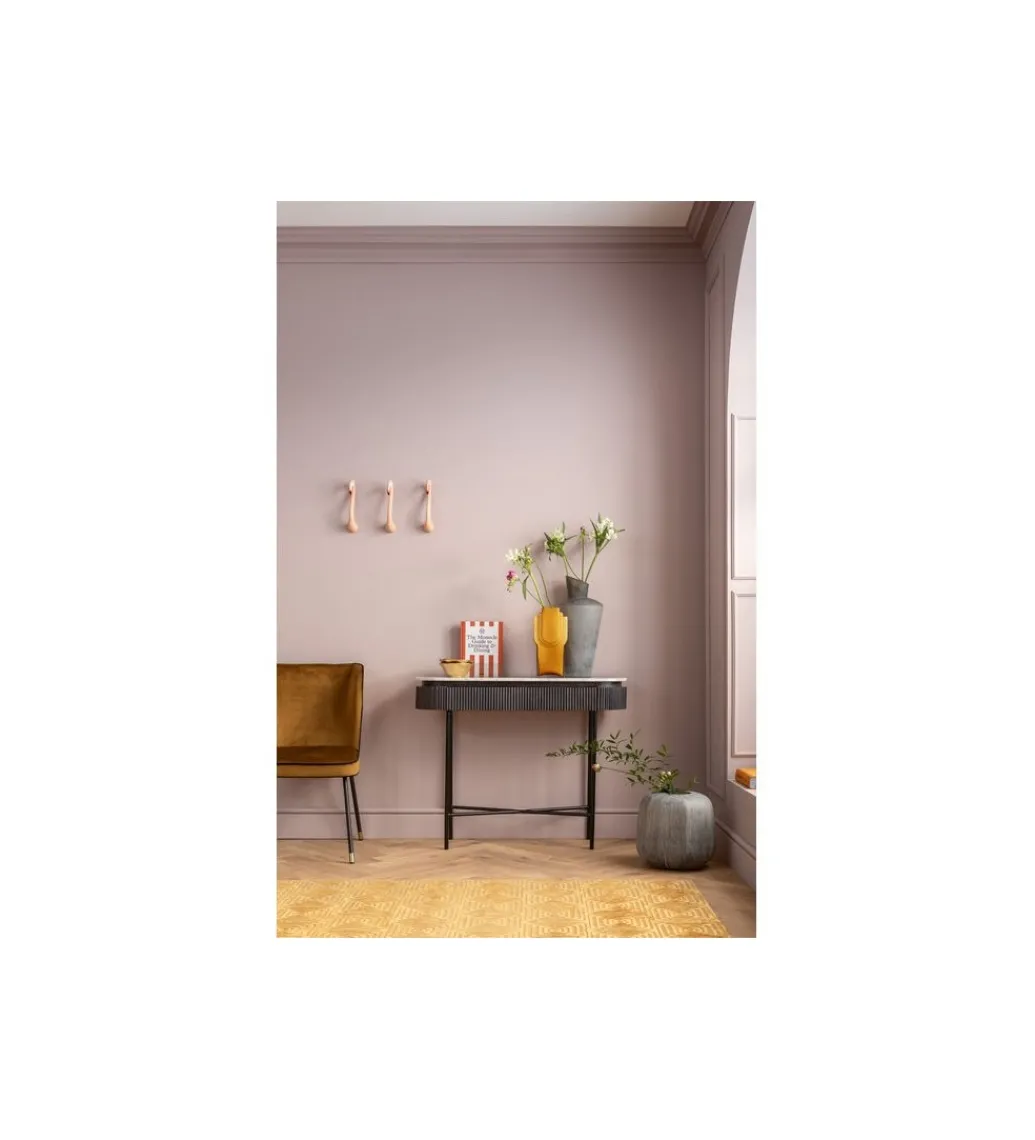 Konsola Glenn 100 cm z jasnym marmurowym blatem*KARE Outlet