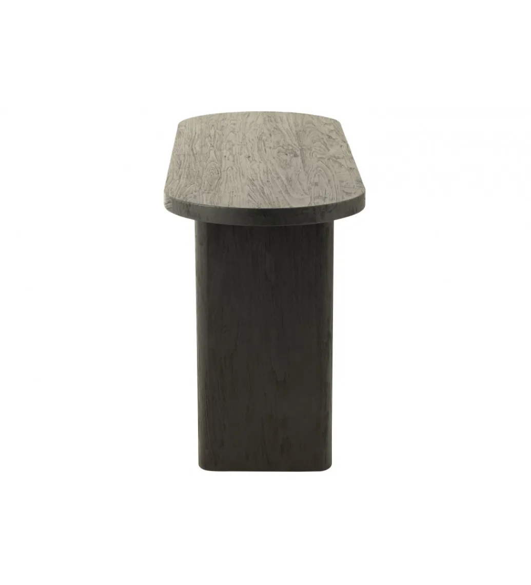 Konsola LEMONE 150 cm drewno teak czarna*J-Line Hot