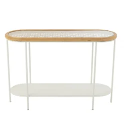 Konsola MATI 120 cm drewno biała*J-Line Outlet