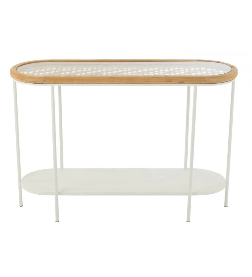 Konsola MATI 120 cm drewno biała*J-Line Outlet