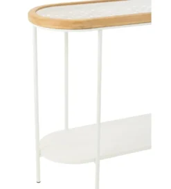 Konsola MATI 120 cm drewno biała*J-Line Outlet