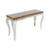 Konsola MODERN BAROCK BARRACUDA 140 cm chromowany szklany blat BEZ blatu tekowego*Invicta Interior Sale