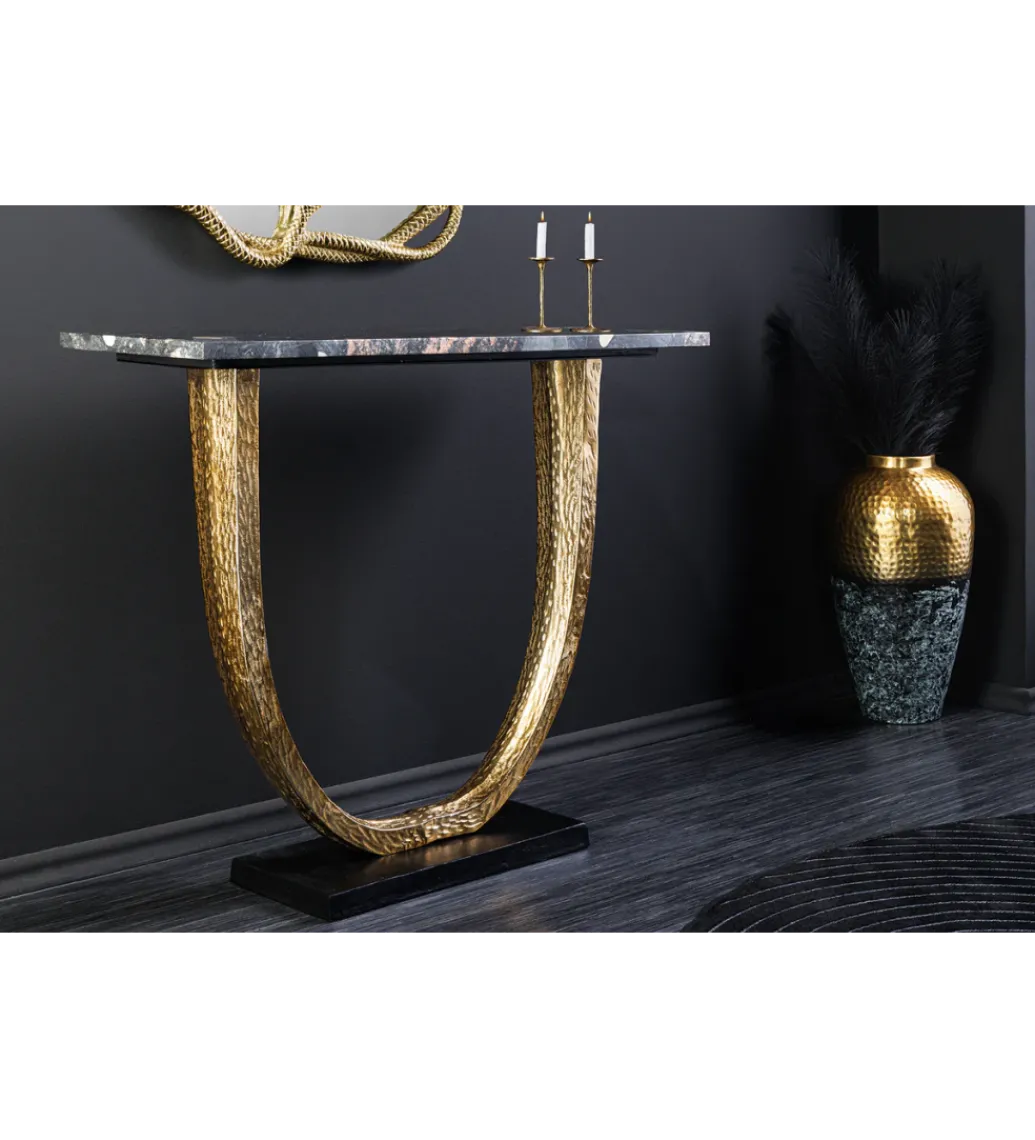 Konsola OMEGA 80 cm marmur czarny*Invicta Interior - przedsprzedaż
