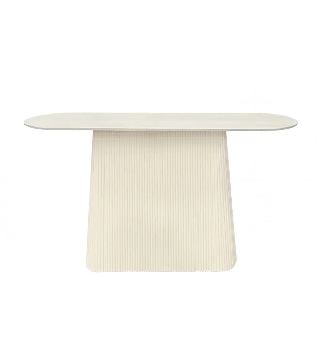 Konsola PATO 140 cm drewno mango biała*LF-Design Online