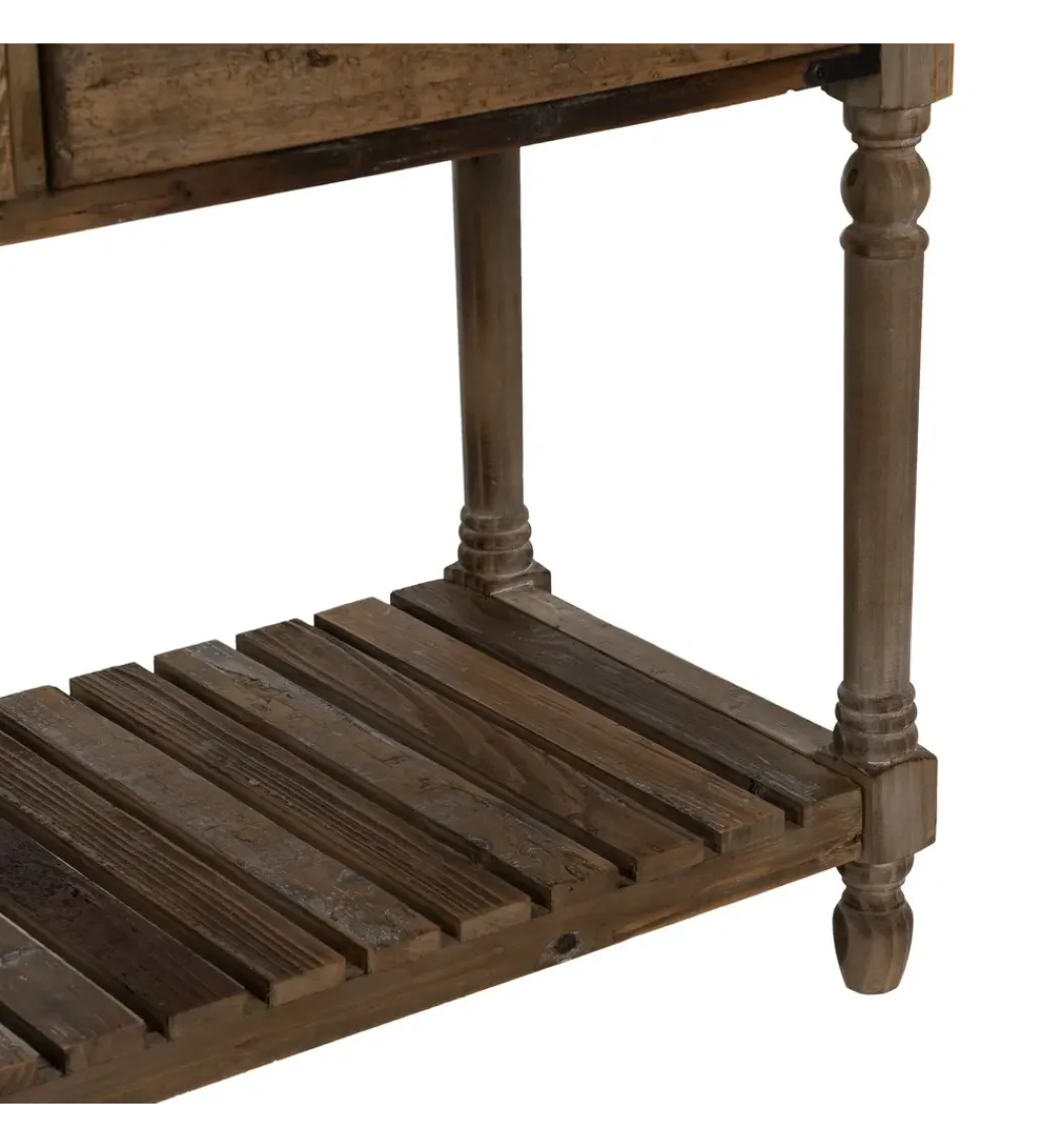 Konsola PERTON 184 cm drewno jodły brązowe*Zona-Design Online