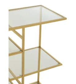 Konsola RACKYN 120 cm szklana złota*J-Line Best