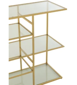 Konsola RACKYN 120 cm szklana złota*J-Line Best