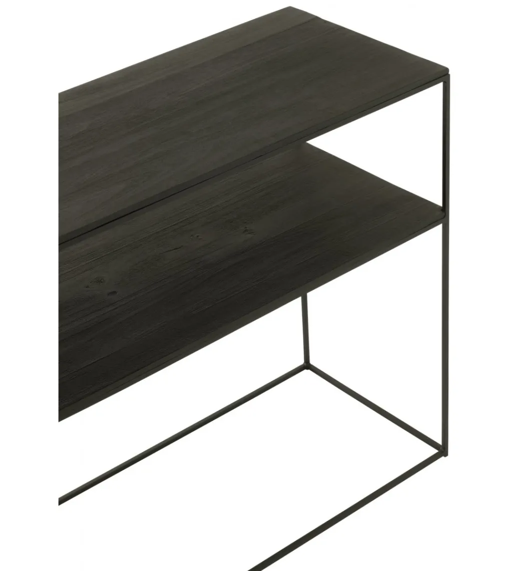 Konsola RECTANGLE 140 cm drewno czarne*J-Line Clearance