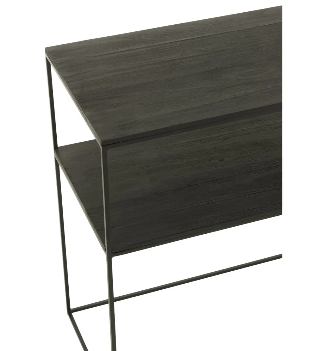 Konsola RECTANGLE 140 cm drewno czarne*J-Line Clearance