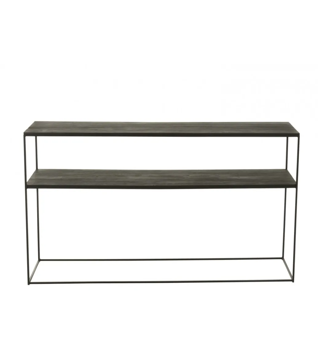 Konsola RECTANGLE 140 cm drewno czarne*J-Line Clearance