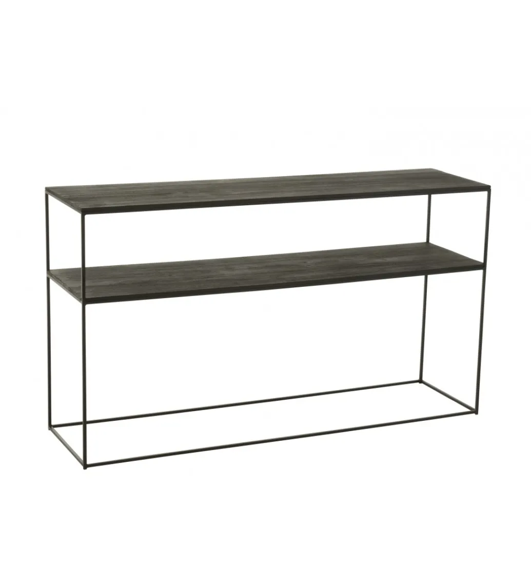 Konsola RECTANGLE 140 cm drewno czarne*J-Line Clearance