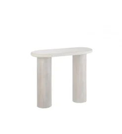 Konsola ROUNDEGO 91 cm marmur biały*J-Line Discount