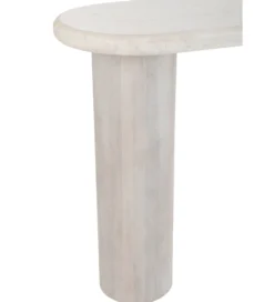 Konsola ROUNDEGO 91 cm marmur biały*J-Line Discount