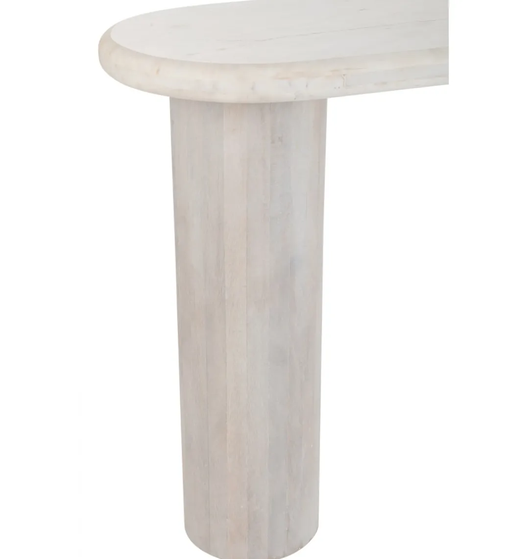 Konsola ROUNDEGO 91 cm marmur biały*J-Line Discount